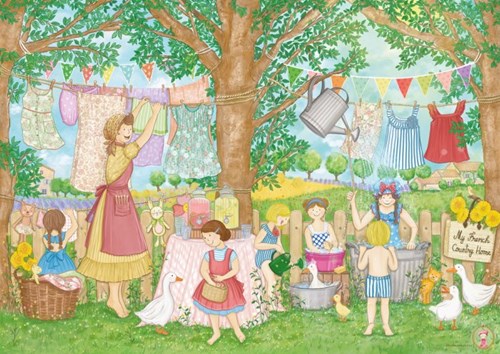 Magnolia Puzzle Country House - 1000 Teile buntes Spielzeug