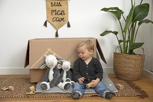 Happy Horse Kuscheltier Kuh Casper 28cm - weiß grau - Baby Stofftier-2