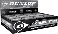 Dunlop balle de squash Competition 12 pièces - balle de tournoi caoutchouc