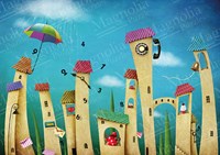 Magnolia Puzzle Dancing Town - 1000 Teile buntes Spielzeug