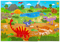 BigJigs Dawn of the Dinosaur Floor Puzzle-2