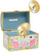 Djeco tirelire Ballerine - tirelire enfant colorée avec cadenas-2