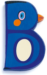 Djeco Holzbuchstabe B - Tierbuchstabe für Kinderzimmer Dekoration