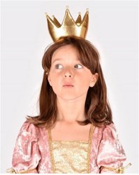 Den Goda Fen Prinzessinnenkrone Gold mit Perlen - Kinder Verkleidung