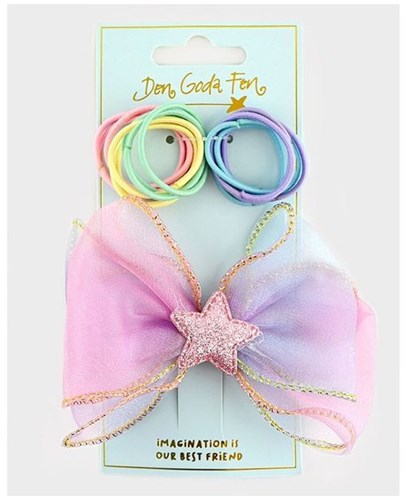 DEN GODA FEN-HAARELASTIEKJES + HAARCLIPS - 16 STUKS - 3-10CM