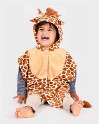 Den Goda Fen cape déguisement girafe avec capuche - peluche - 1-4 ans