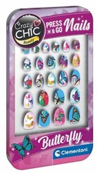Clementoni faux ongles jouet - Crazy Chic Press & Go Papillons