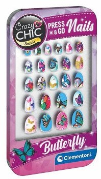 Clementoni faux ongles jouet - Crazy Chic Press & Go Papillons