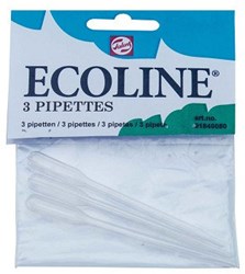 Bruynzeel Ecoline Pipetten Set - 3 Stück transparent für Wasserfarbe