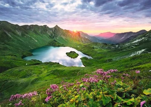 Ravensburger Puzzle Allgäu Bergsee 1000 Teile Deutschland Landschaft