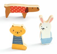 Djeco Holzpuzzle Woodypets - Tierpuzzle FSC Holz-3