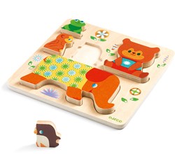 Djeco puzzle en bois Woodypile - jouet éducatif bois FSC