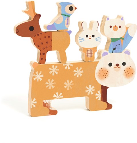 Djeco Holzpuzzle WoodyStack - Lernspielzeug Puzzle für Kinder-3