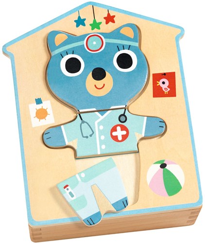 Djeco Holzpuzzle Dressup - mix - FSC Holzspielzeug