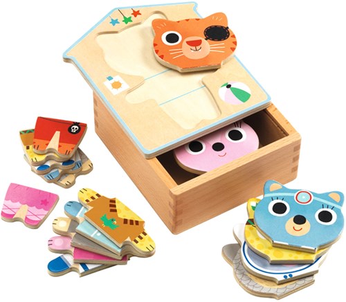 Djeco Holzpuzzle Dressup - mix - FSC Holzspielzeug-2