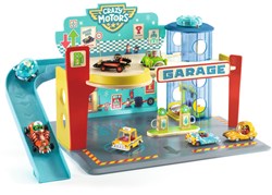 Djeco Holzgarage Crazy Motors - FSC 100% Spielzeug mit Aufzug