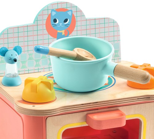 Djeco JEUX D'IMITATION - GOURMANDISES Cuisinière chaton-2