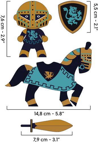 Djeco Spielfigur Dragon Knight Ritter mit Pferd und Zubehör-2