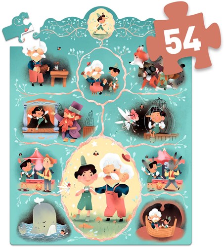 Djeco puzzle Pinocchio - jouet en bois - 54 pièces FSC MIX-2