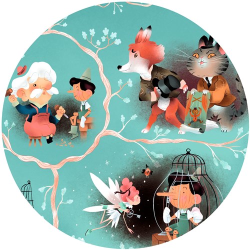 Djeco puzzle Pinocchio - jouet en bois - 54 pièces FSC MIX-3