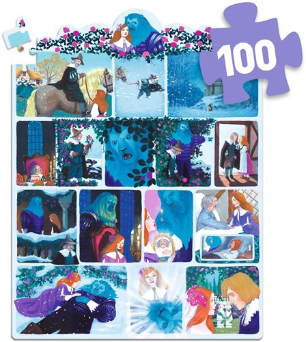 Djeco puzzle La Belle et la Bête - 100 pièces - carton FSC MIX-2