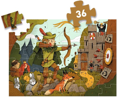 Djeco puzzle Robin des Bois - puzzle enfant 36 pièces-2