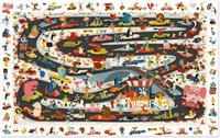 Djeco puzzle course automobile - puzzle d'observation 54 pièces carton FSC