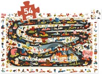Djeco puzzle course automobile - puzzle d'observation 54 pièces carton FSC-2