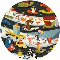 Djeco puzzle course automobile - puzzle d'observation 54 pièces carton FSC-3