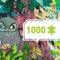 Djeco puzzle galerie hiboux et oiseaux - 1000 pièces carton FSC-2