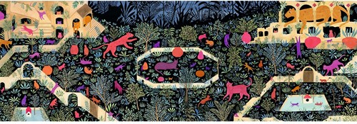 Djeco puzzle - 500 pièces - royaume des chats - puzzle pour enfants