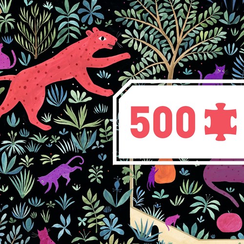 Djeco puzzle - 500 pièces - royaume des chats - puzzle pour enfants-2
