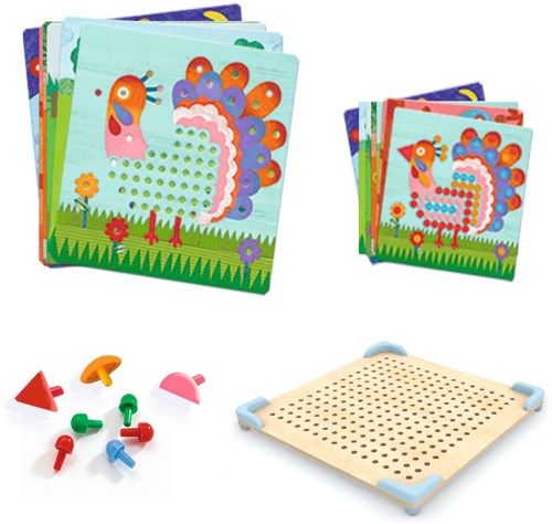 Djeco pädagogisches Spielzeug Mosaïco animo Mosaikspiel FSC MIX-3