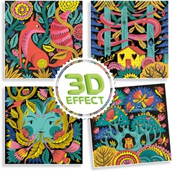 Djeco coffret créatif Fantasy Forest - boîte de coloriage 3D pour enfants