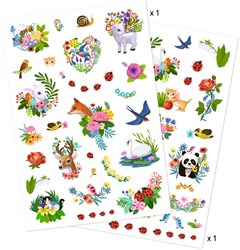 Djeco Tattoo Happy Spring - temporäre Tattoos Natur und Tiere