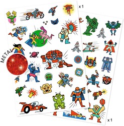 Djeco Tattoo Heroes vs villains - temporäre Kindertattoos FSC MIX