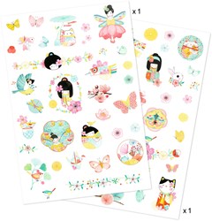 Djeco Body Art Tattoo Sakura - temporäre Kindertattoos Blumen