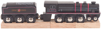 BigJigs Holzeisenbahn Dampflok - Black 5 - Spielzeugzug