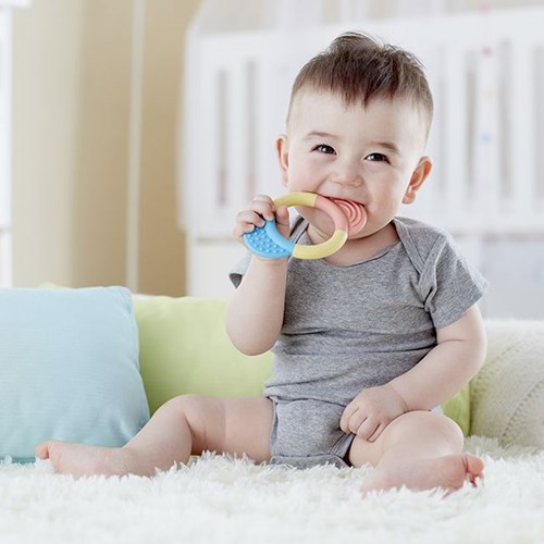 Hape Beißring Baby - Zahnungshilfe aus Reismaterial, sicher und bunt-3