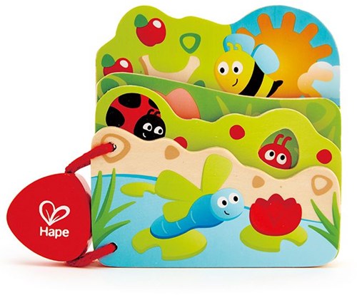 Hape Holz Babybuch Tiere - nachhaltiges Baby Spielzeug Buch-3