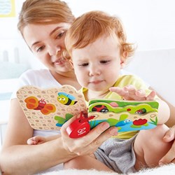 Hape livre bébé en bois animaux - jouet livre durable pour bébé