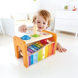 Hape banc à marteler xylophone en bois - jouet musical éducatif