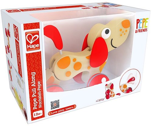 Hape Holz Nachziehtier Hund Pepe - nachhaltiges Spielzeug-3