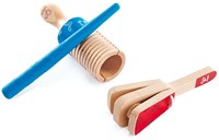 Hape instruments de percussion en bois pour enfants - jouet musical coloré-2