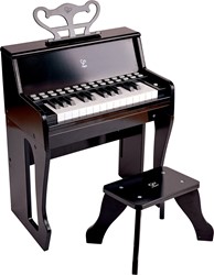 Hape Learn with Lights Black Piano mit Hocker