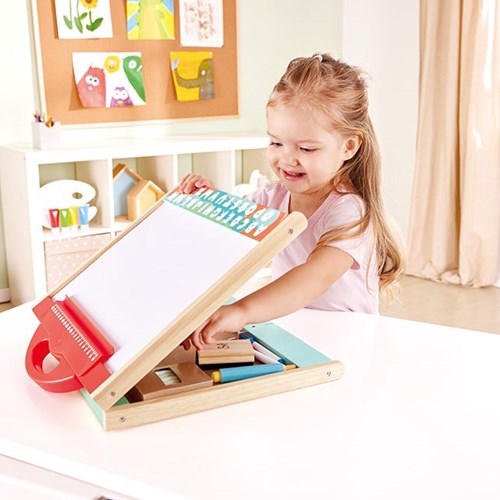 Hape chevalet - chevalet de table créatif pour enfants - pliable