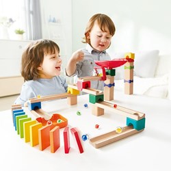 Hape circuit de billes domino bloc set - jouet éducatif pour enfants