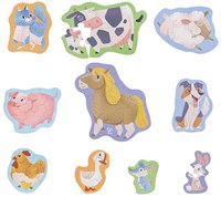 Hape puzzle de ferme - jouet éducatif avec animaux pour enfants-2