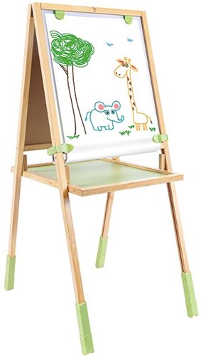 Hape chevalet en bambou Step Up - jouet créatif pour enfants-2