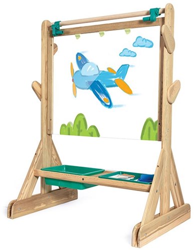 Hape chevalet extérieur - chevalet d'art en bois pour enfants-2